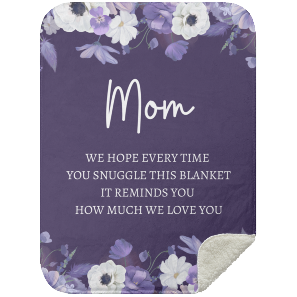 A Hug in Every Stitch: Cozy Blanket for Mom with a Heartfelt Message