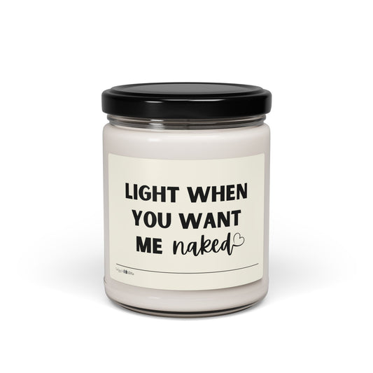 Light When You Want Me Naked" 9 oz Soy Candle