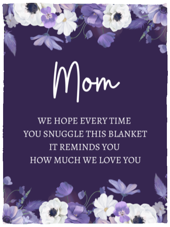 A Hug in Every Stitch: Cozy Blanket for Mom with a Heartfelt Message