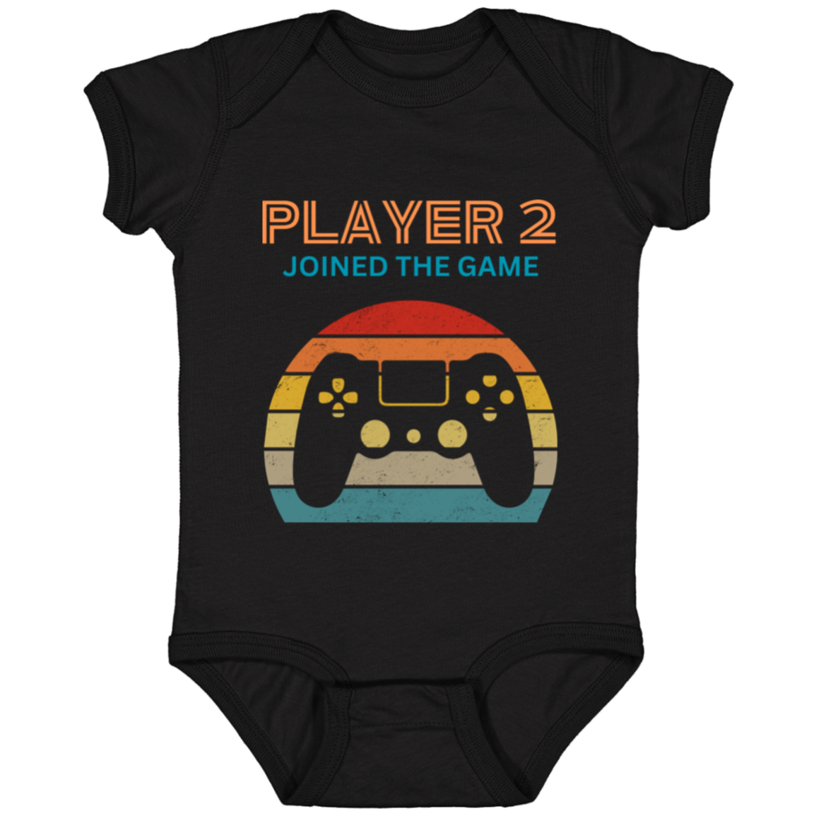 Matching Father and Baby T-Shirt and Onesie, Player 1 and Player 2