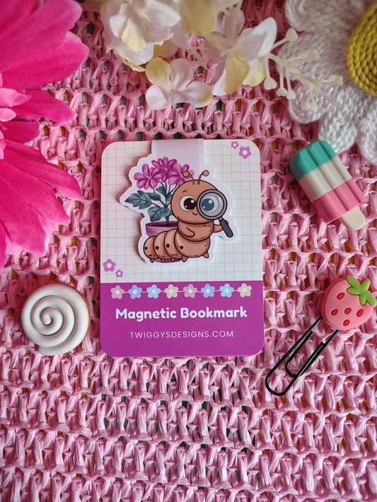 Cute Bookworm in Training Magnetic Bookmark