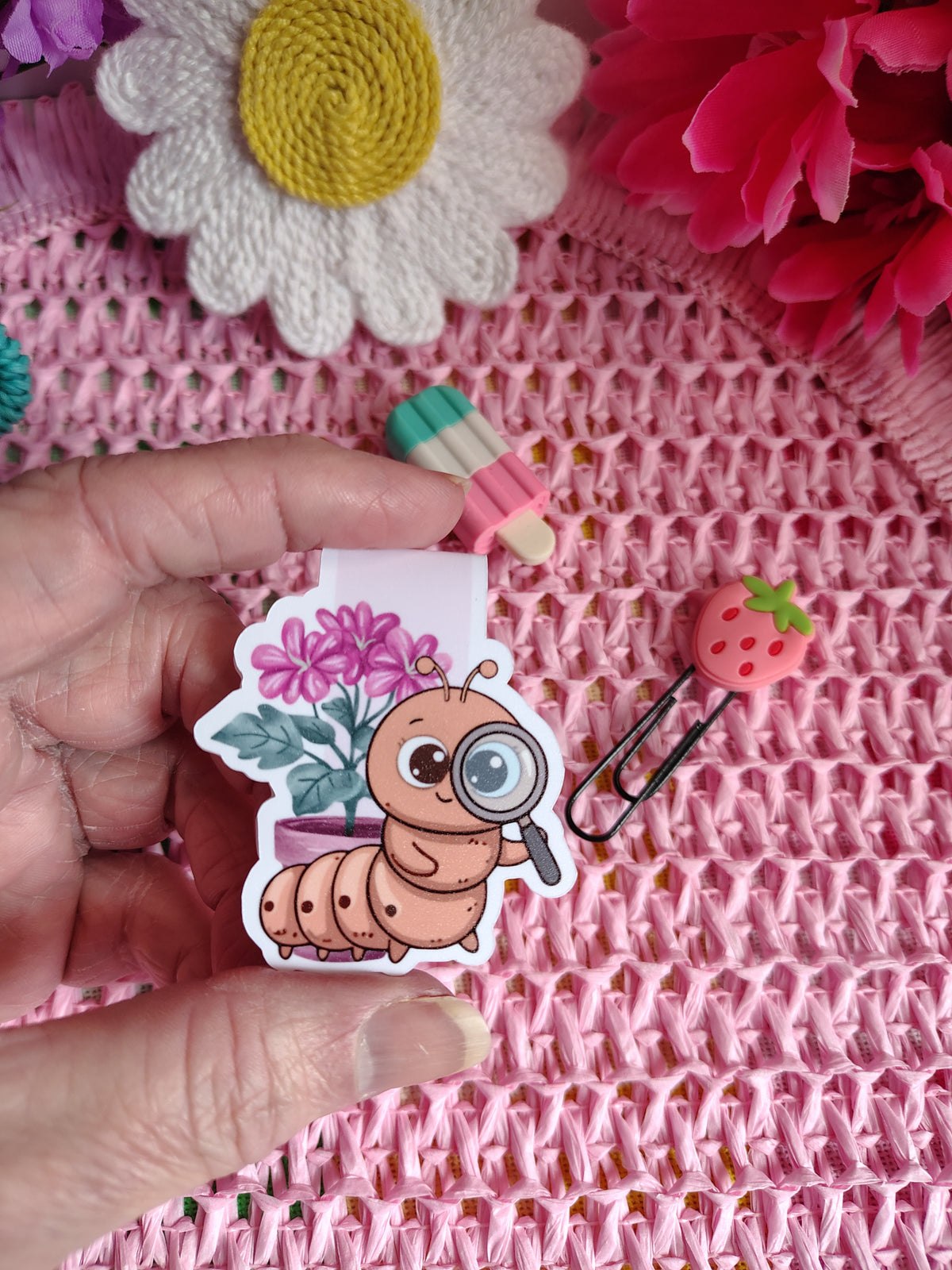 Cute Bookworm in Training Magnetic Bookmark