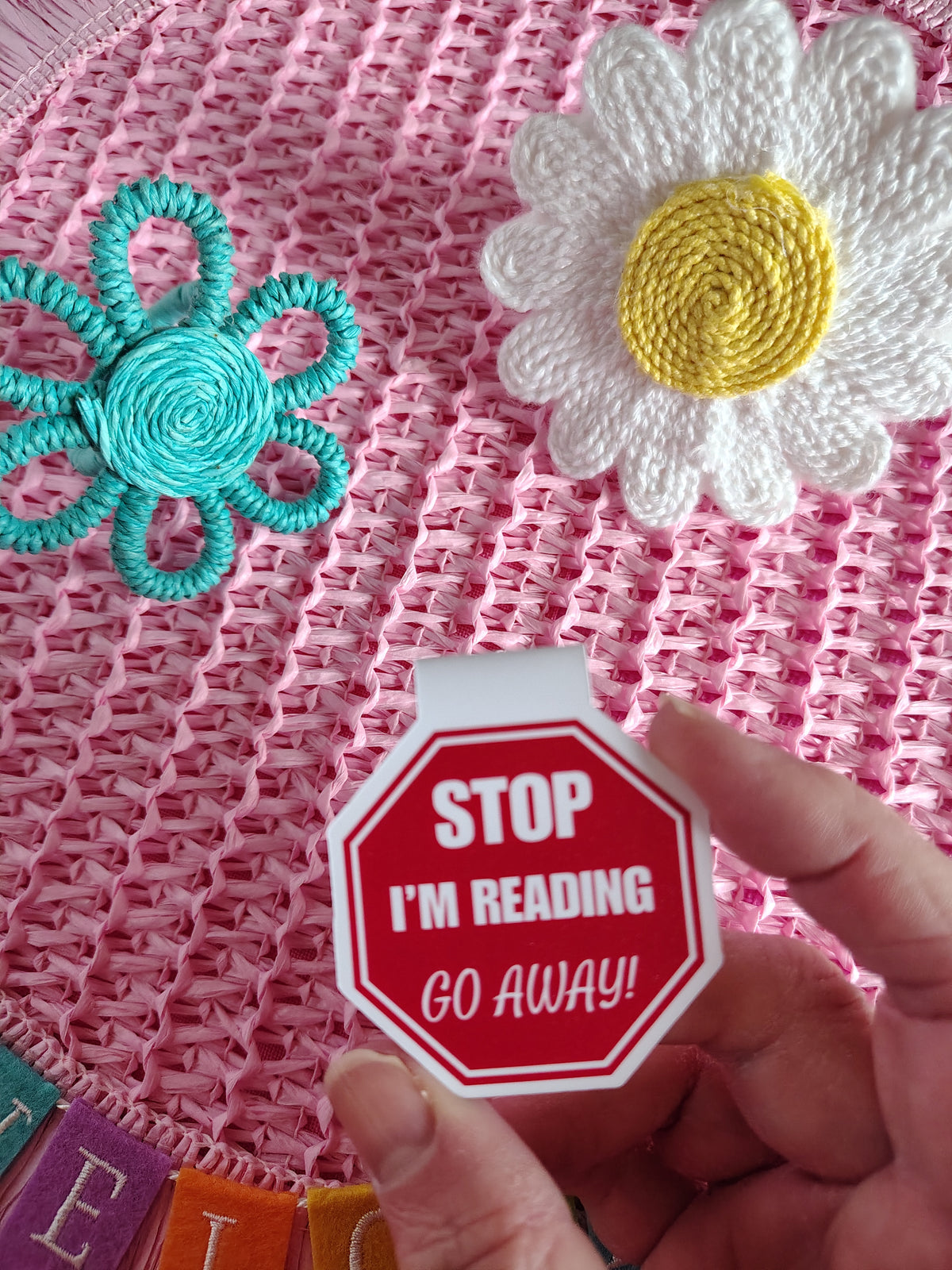 Stop I’m Reading Go Away Reversible Magnetic Bookmark