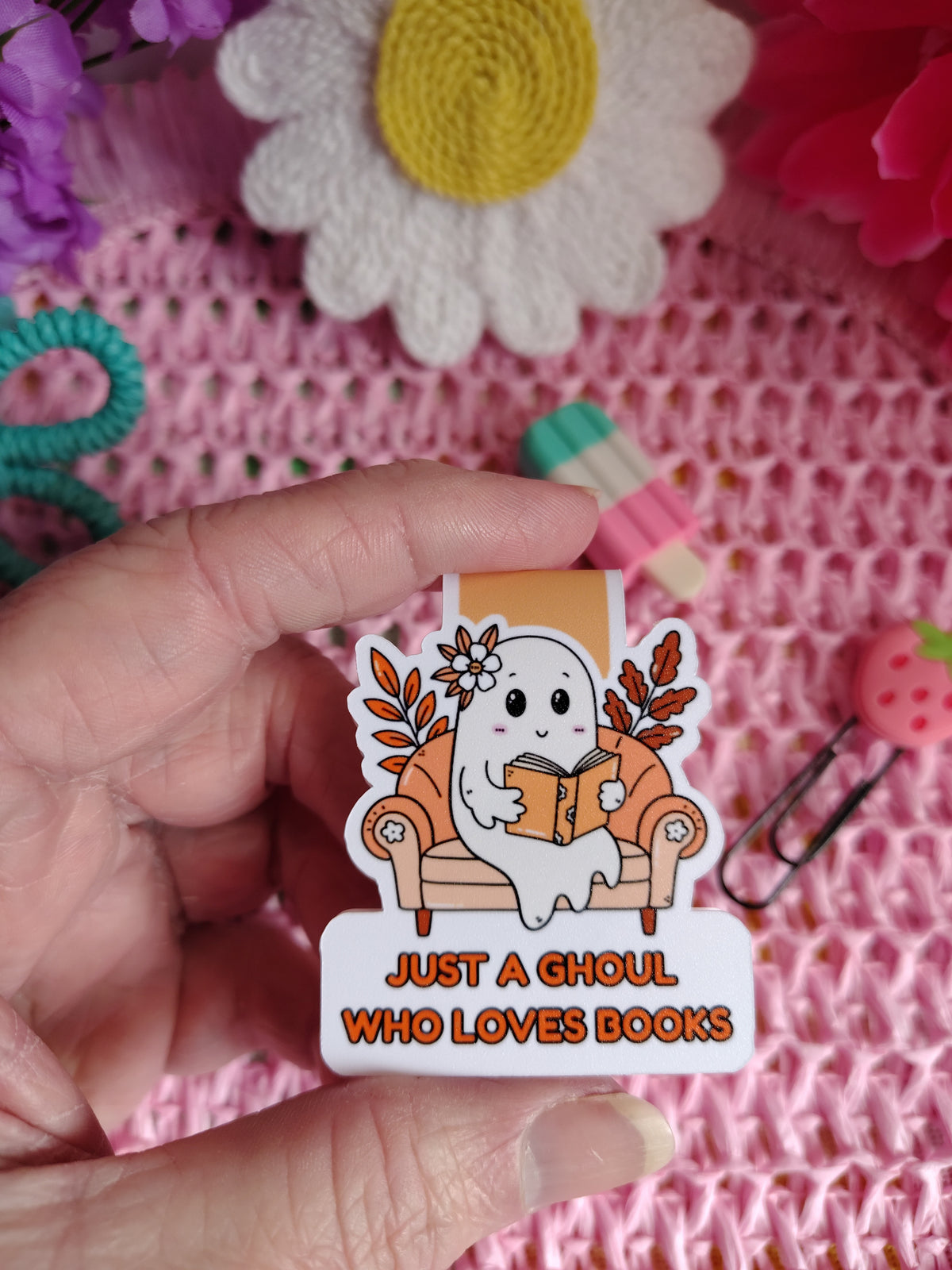 Just A Ghoul Who Loves Books Magnetic Bookmark