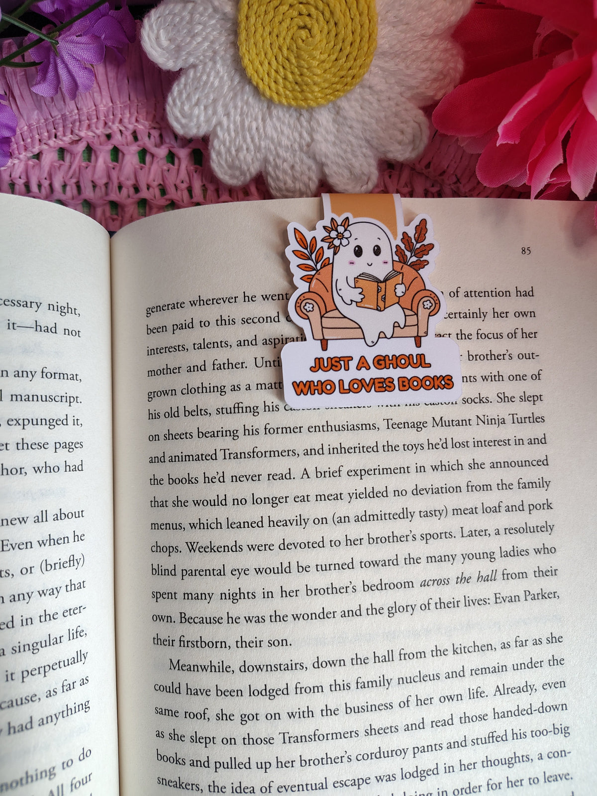 Just A Ghoul Who Loves Books Magnetic Bookmark