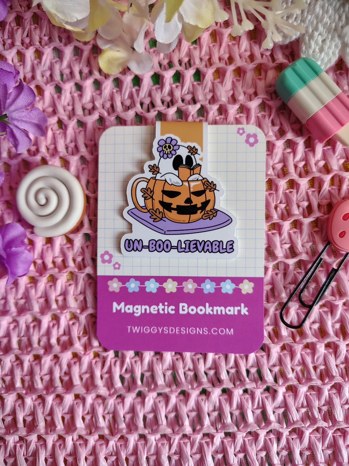 Un-BOO-Lievable Reading Ghost Magnetic Bookmark