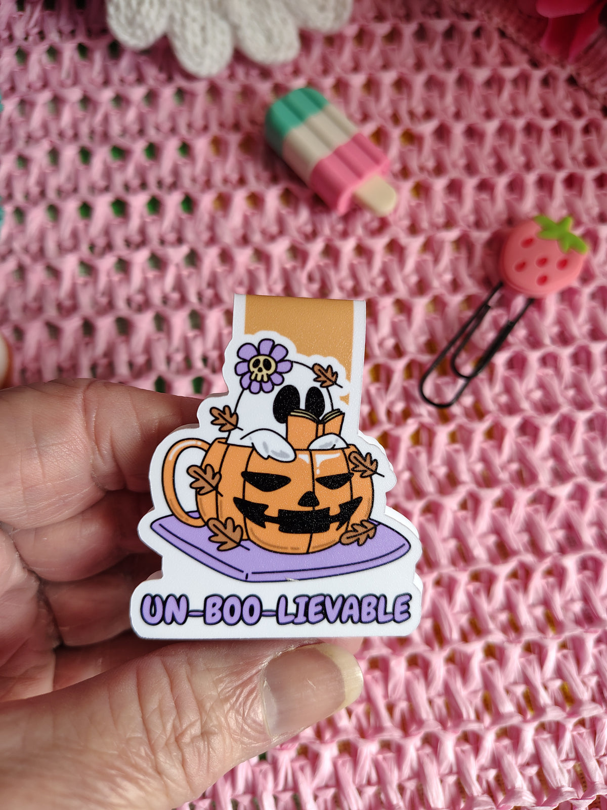 Un-BOO-Lievable Reading Ghost Magnetic Bookmark
