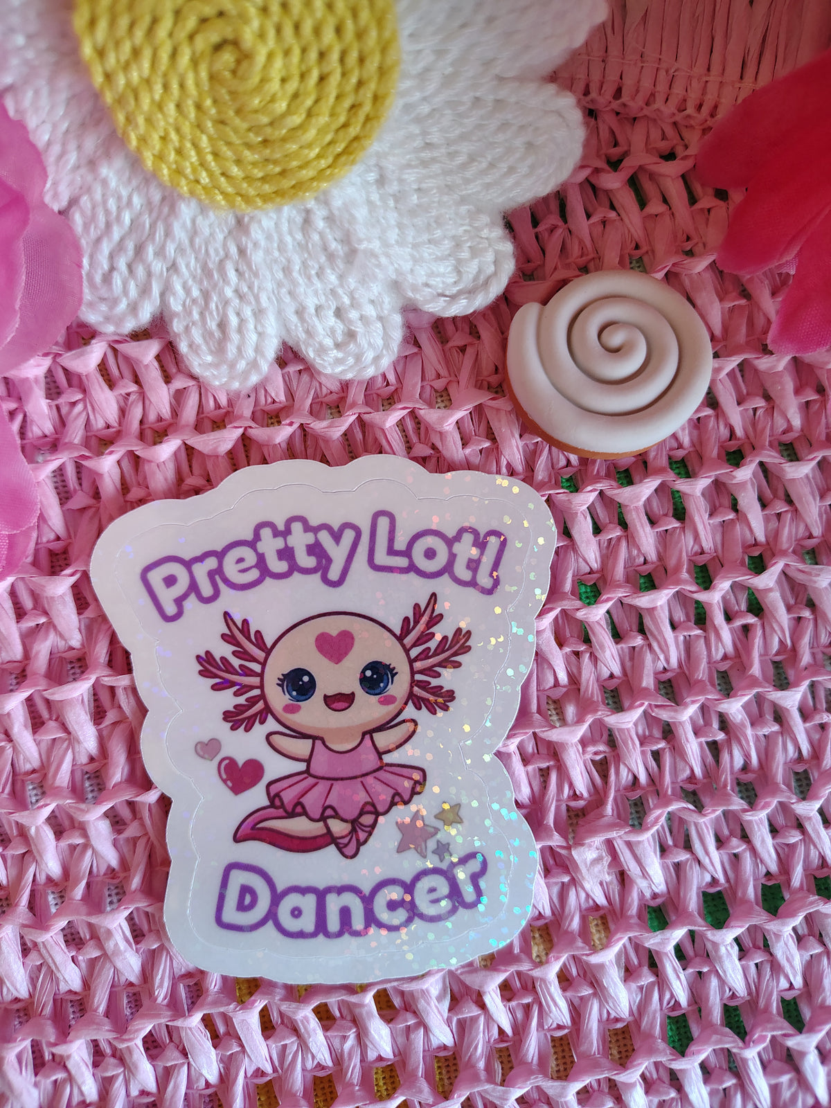 Twiggy Pretty Lotl Dancer Ballerina Axolotl Vinyl Sticker