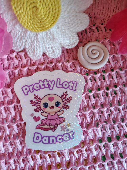 Twiggy Pretty Lotl Dancer Ballerina Axolotl Vinyl Sticker