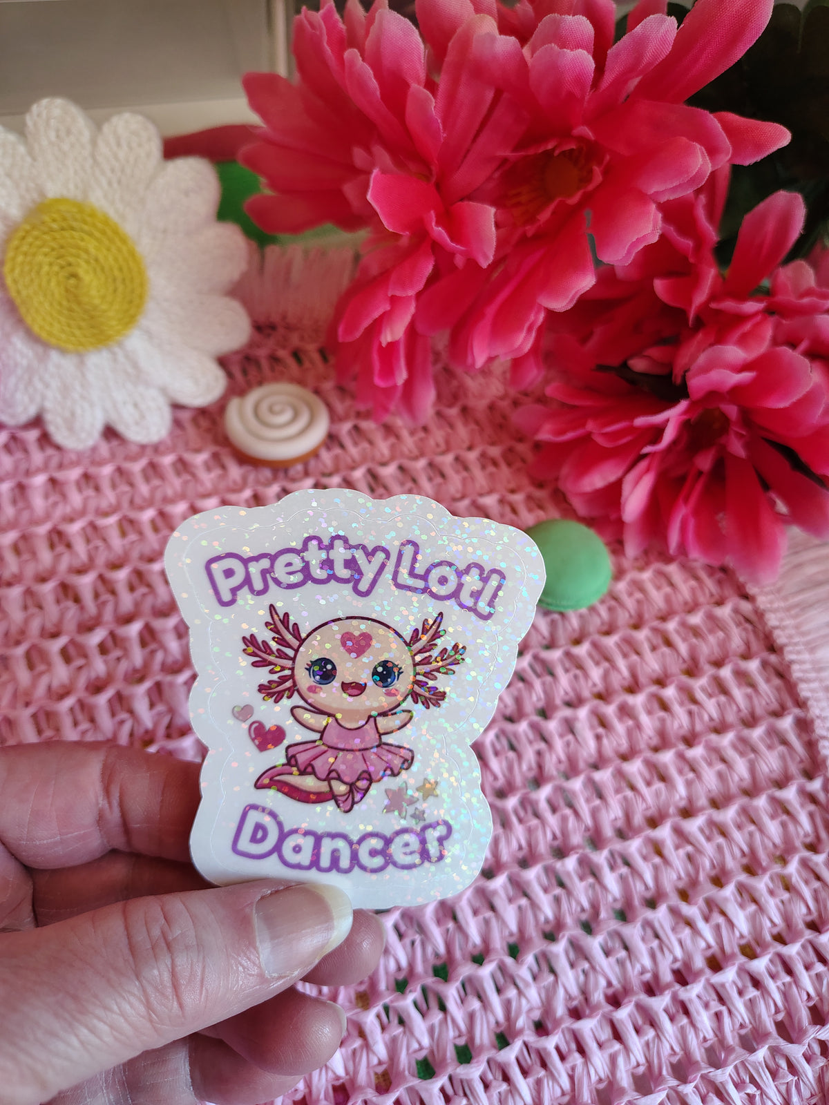 Twiggy Pretty Lotl Dancer Ballerina Axolotl Vinyl Sticker
