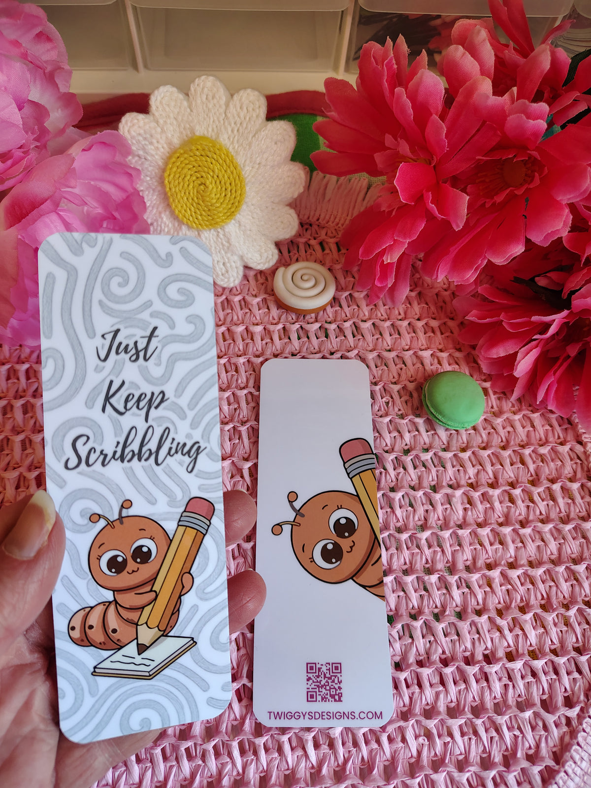 Just Keep Scribbling Bookworm Bookmark
