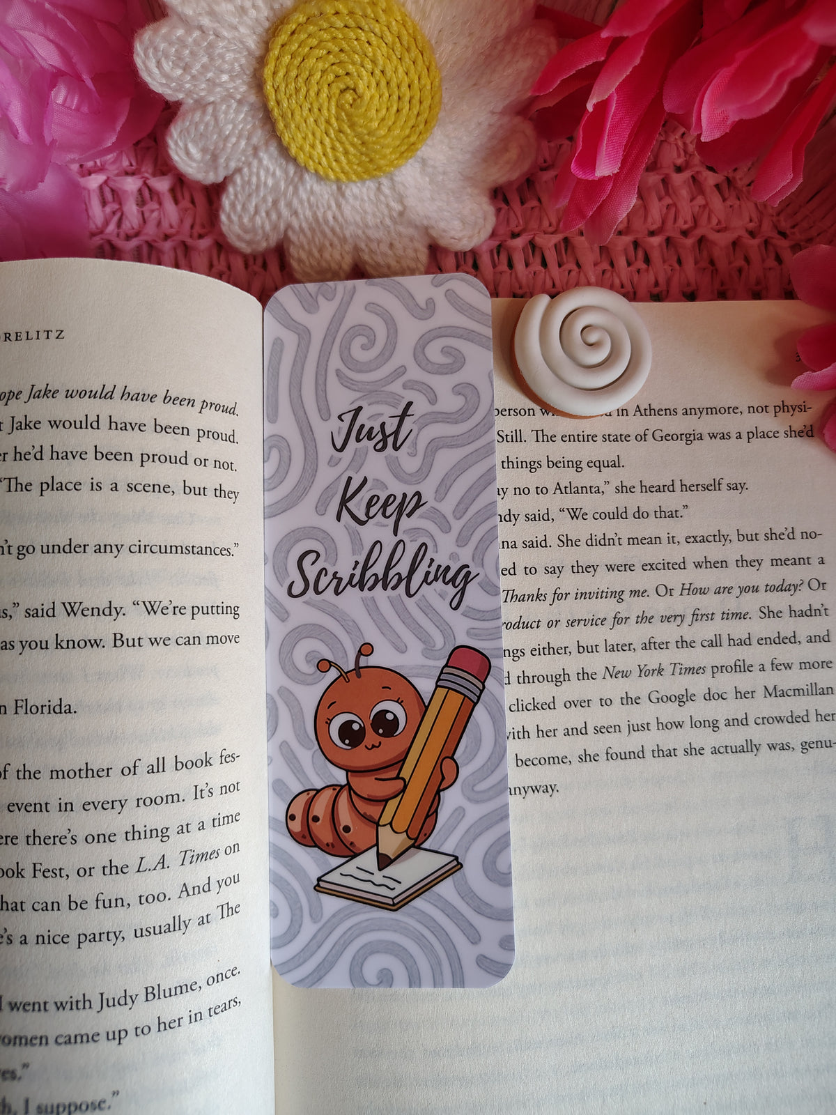 Just Keep Scribbling Bookworm Bookmark